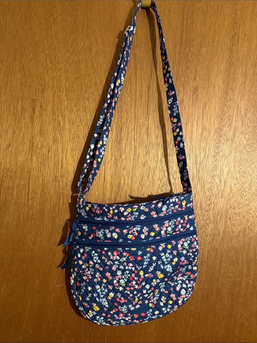 Vera Bradley Navy Floral Quilted Crossbody